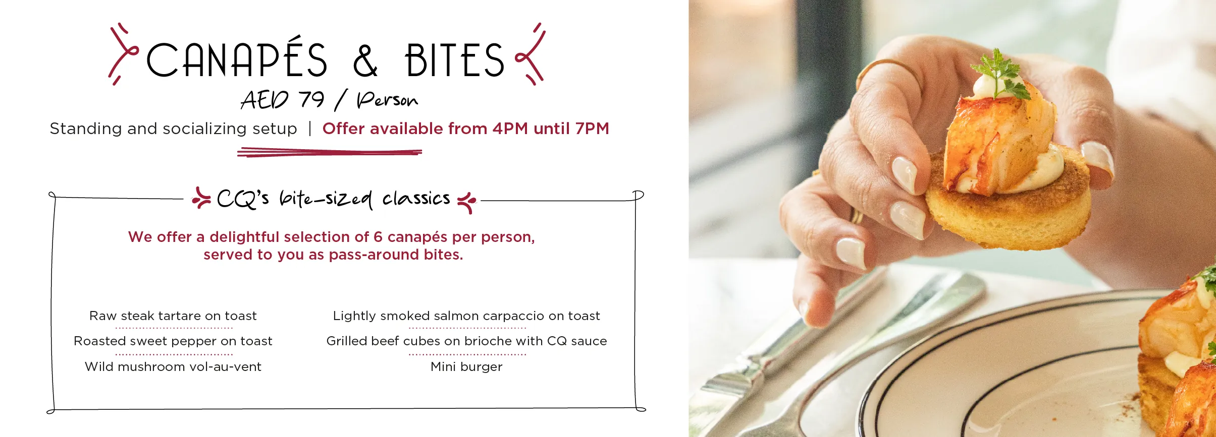 Canape selection for desktop