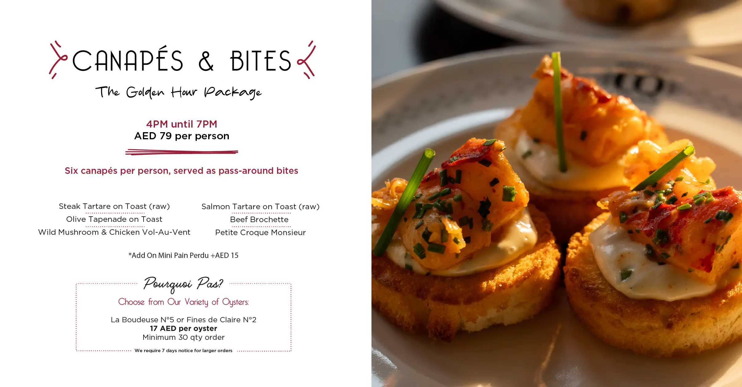 Canape selection for desktop